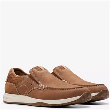 CLARKS  MENS  SHOE - LIGHT TAN NUBUCK